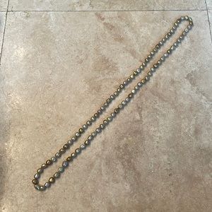 Freshwater (faux?) pearl gold and beige necklace